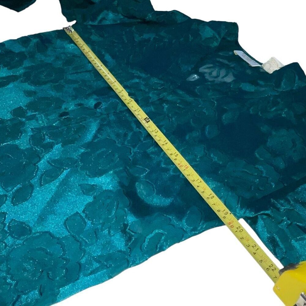 Victoria’s Secret Dark Green‎ Floral Partial Sheer Pajama Top - Size XS - Picture 6 of 7